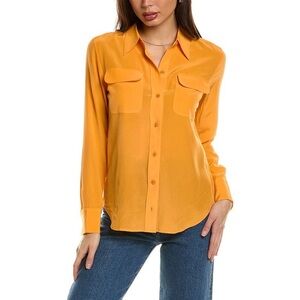 EQUIPMENT | Slim Signature Silk Blouse Top Medium